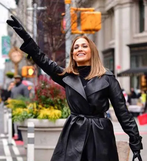 Second Act Jennifer Lopez Leather Coat - Second Act Black Jacket