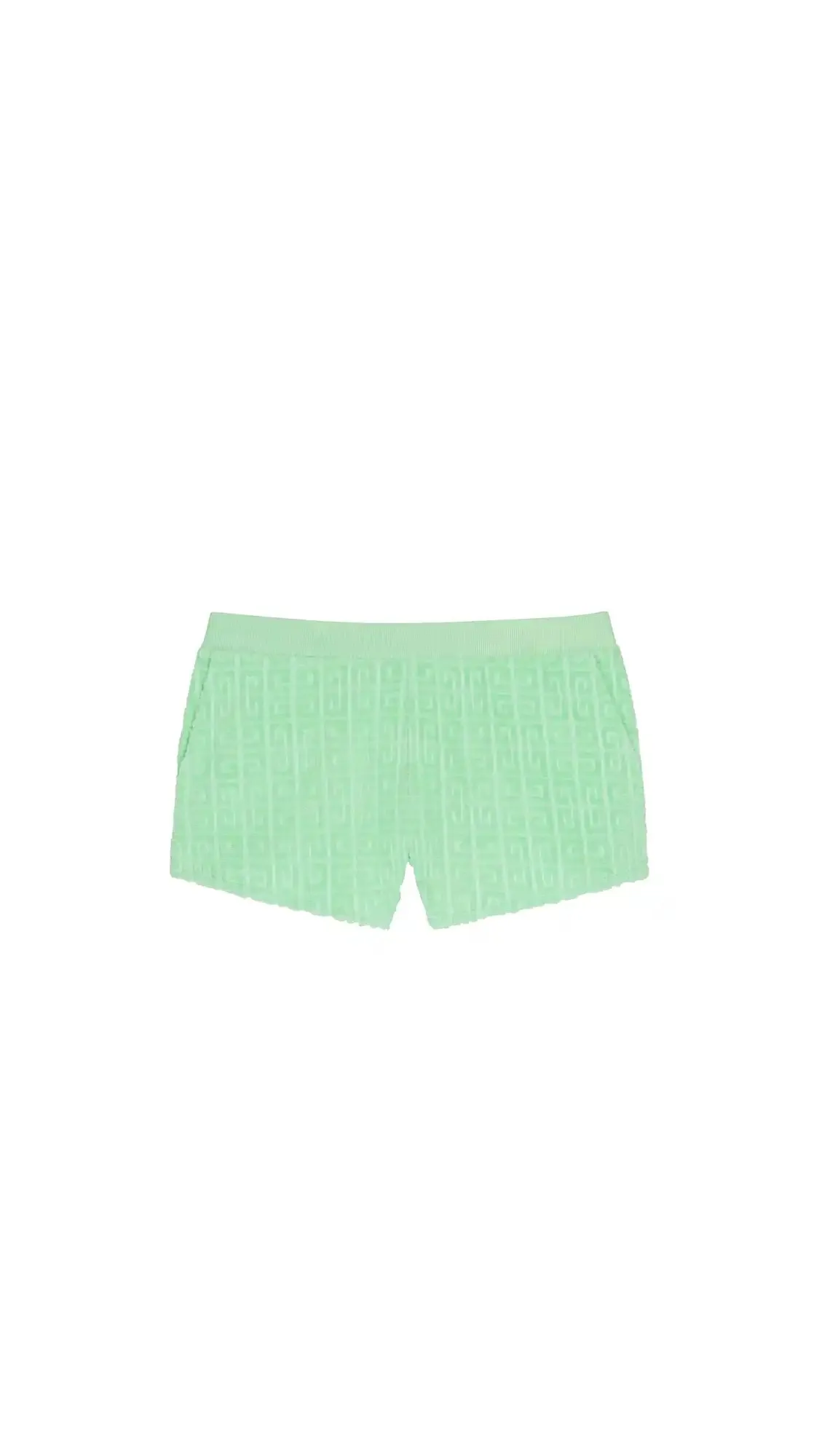 Shorts In 4G Cotton Towelling - Aqua Green