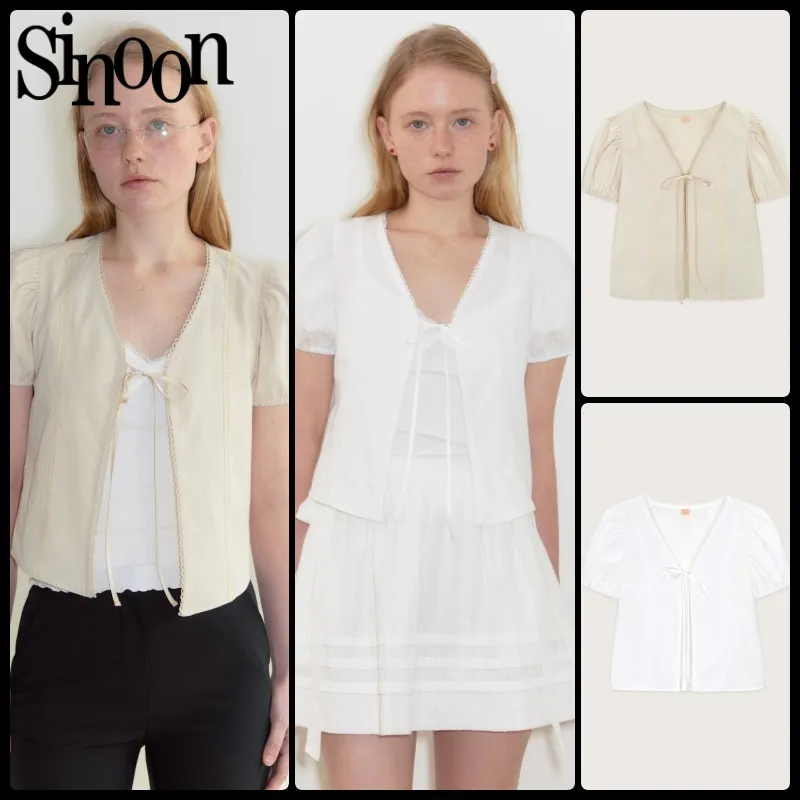 sinoon  |Street Style Plain Shirts & Blouses