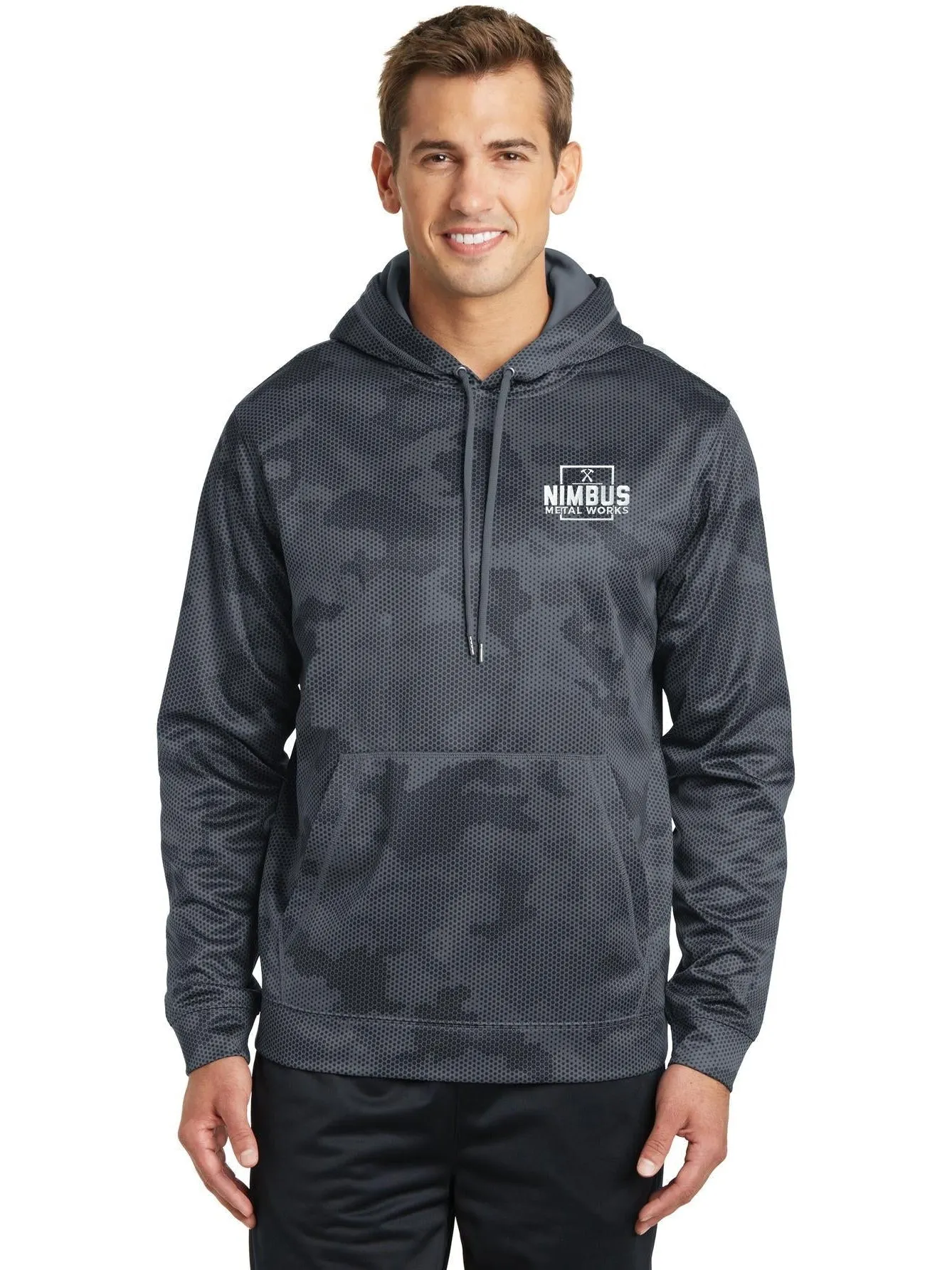 Sport-Tek Sport-Wick Camohex Fleece Hooded Pullover