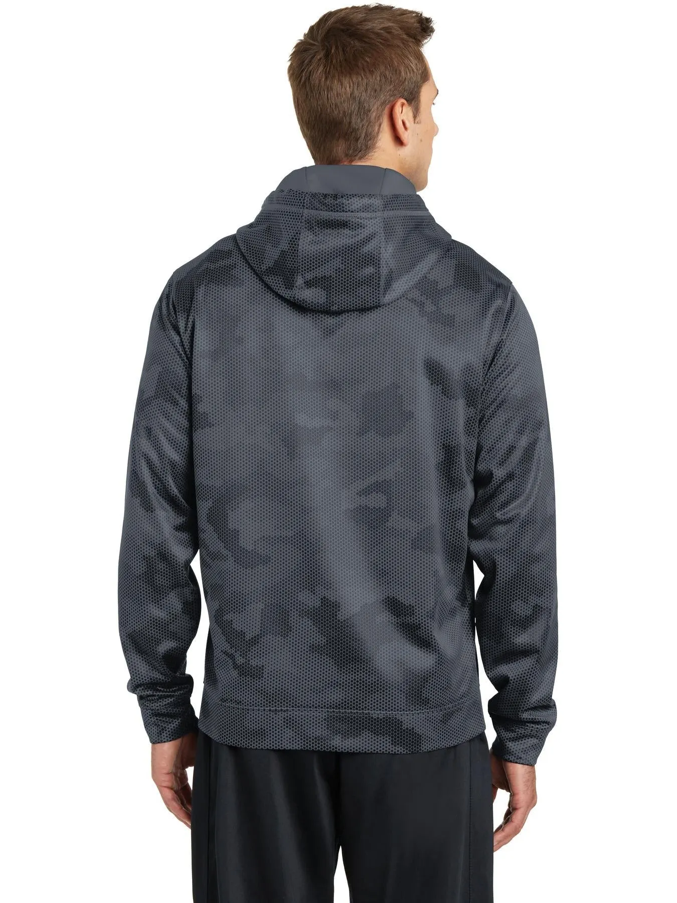 Sport-Tek Sport-Wick Camohex Fleece Hooded Pullover