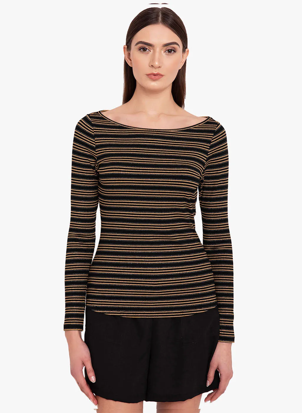 Striped Lurex T-Shirt