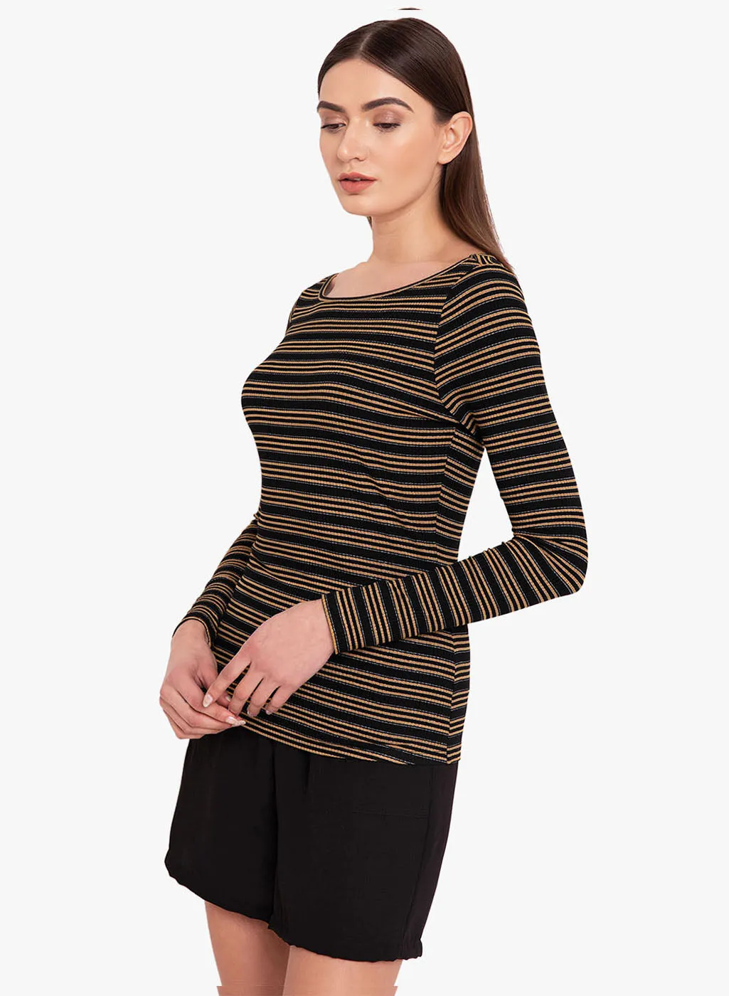 Striped Lurex T-Shirt