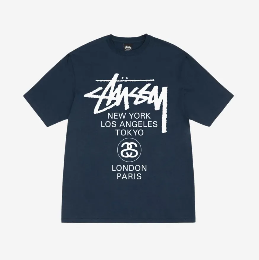 STUSSY  |Sweat Street Style Collaboration Logo Skater Style T-Shirts