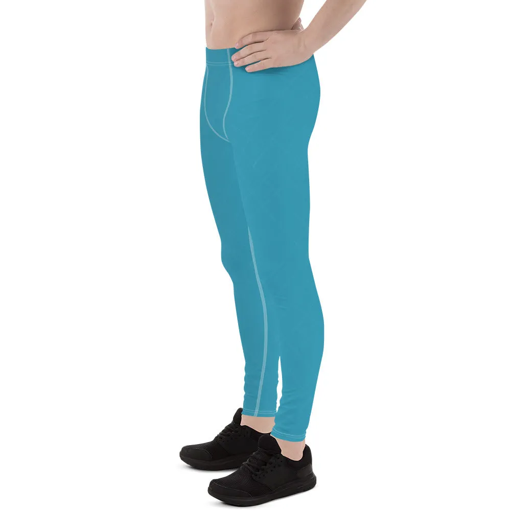 Teal Blue Men's Leggings