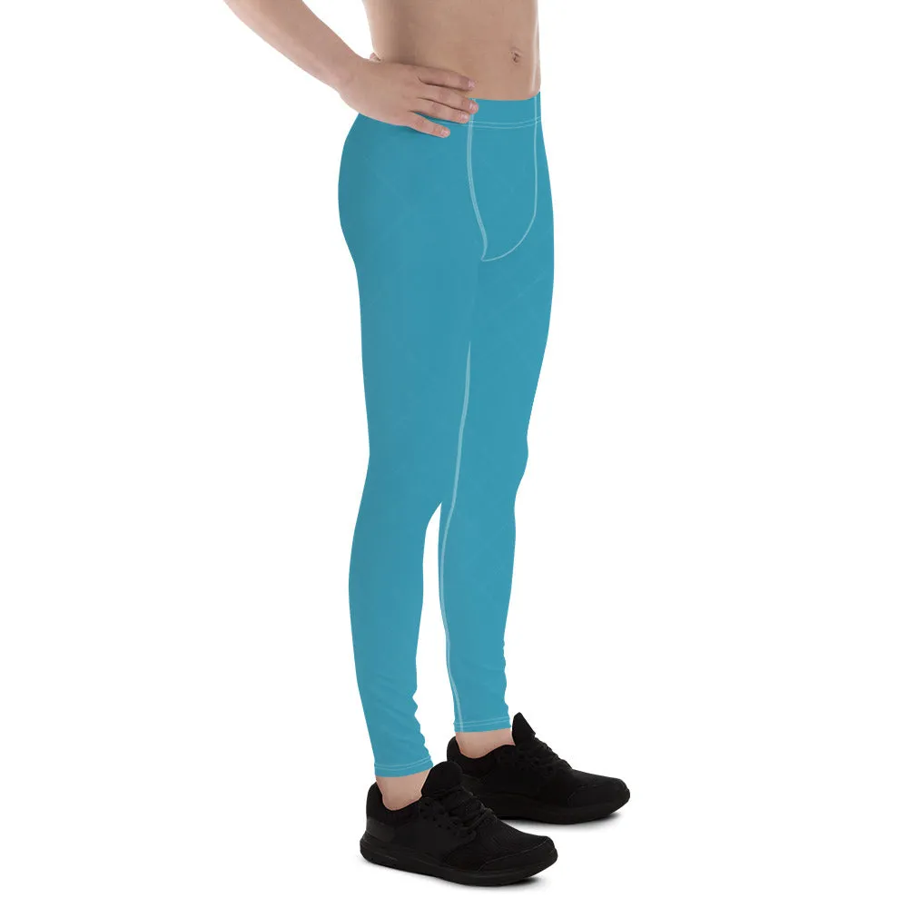 Teal Blue Men's Leggings