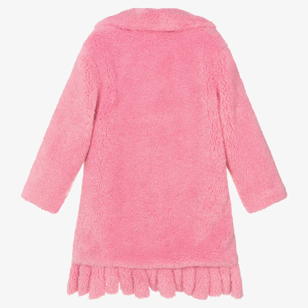 Teen Girls Pink Teddy Coat