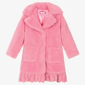 Teen Girls Pink Teddy Coat