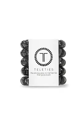 TELETIES Tiny Hair Ties - Jet Black