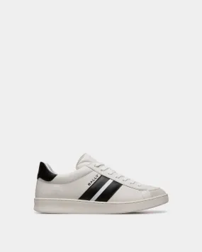 Tennis Sneaker In White And Black Leather