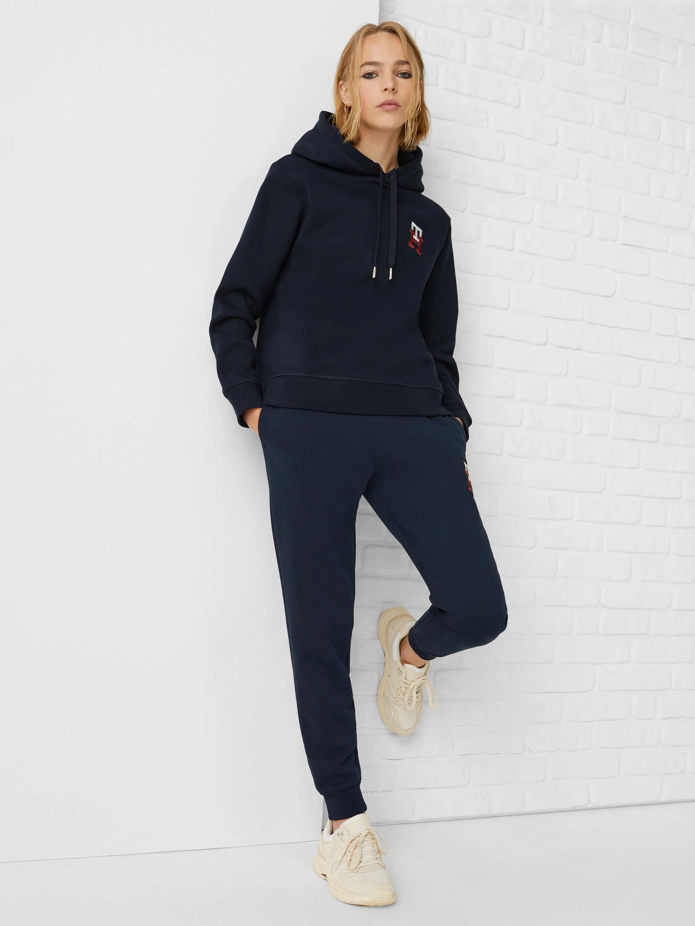 TH Monogram Embroidery Flex Fleece Hoodie | Sweatshirts & Hoodies | Tommy Hilfiger