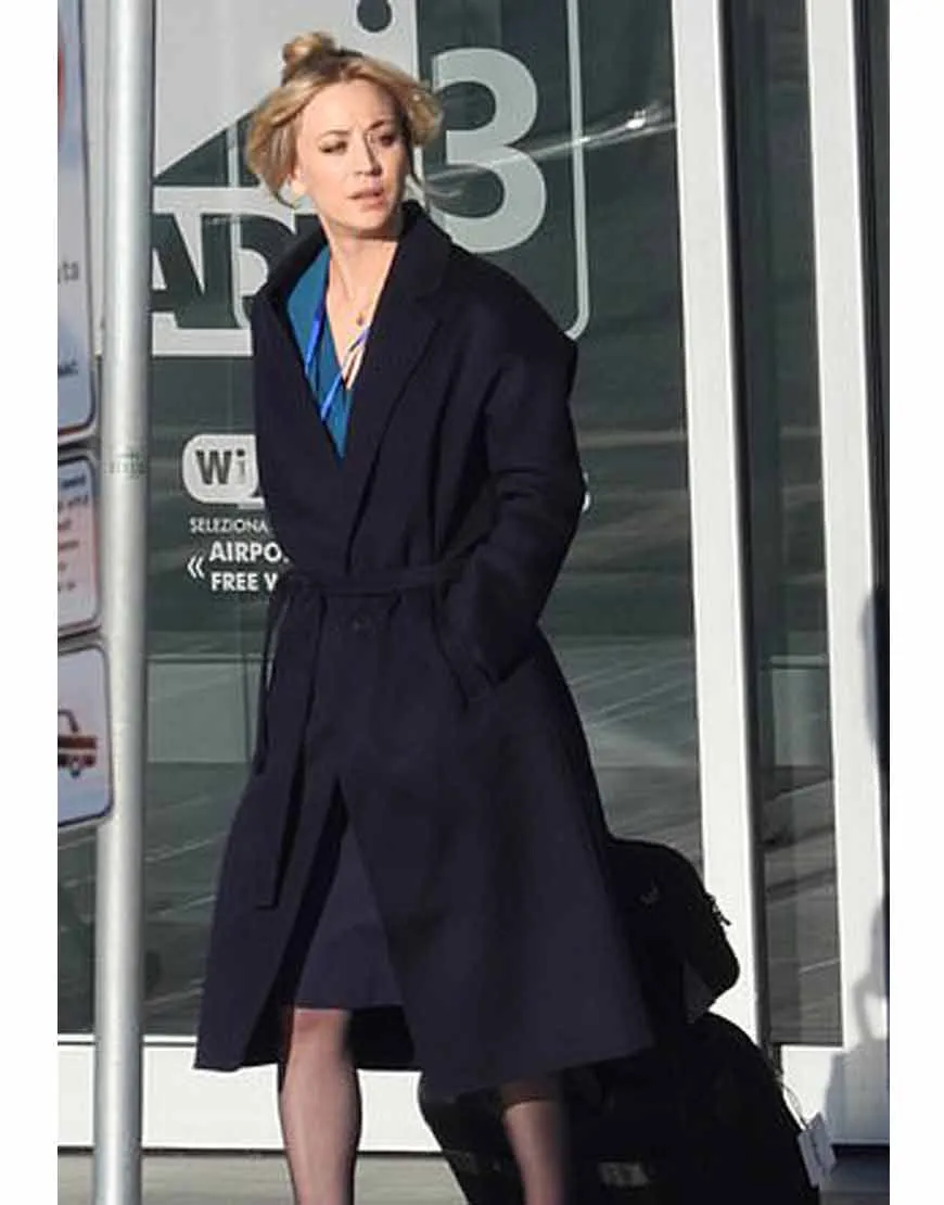 The Flight Attendant Kaley Cuoco Black Trench Coat | Ujackets.com