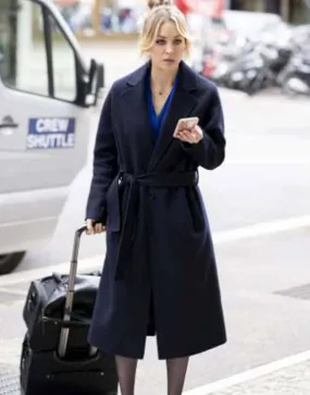 The Flight Attendant Kaley Cuoco Black Trench Coat | Ujackets.com