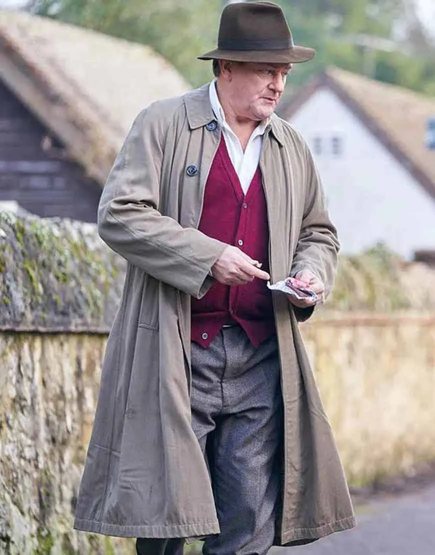 To Olivia 2021 Hugh Bonneville Coat | To Olivia Roald Dahl Trench Coat