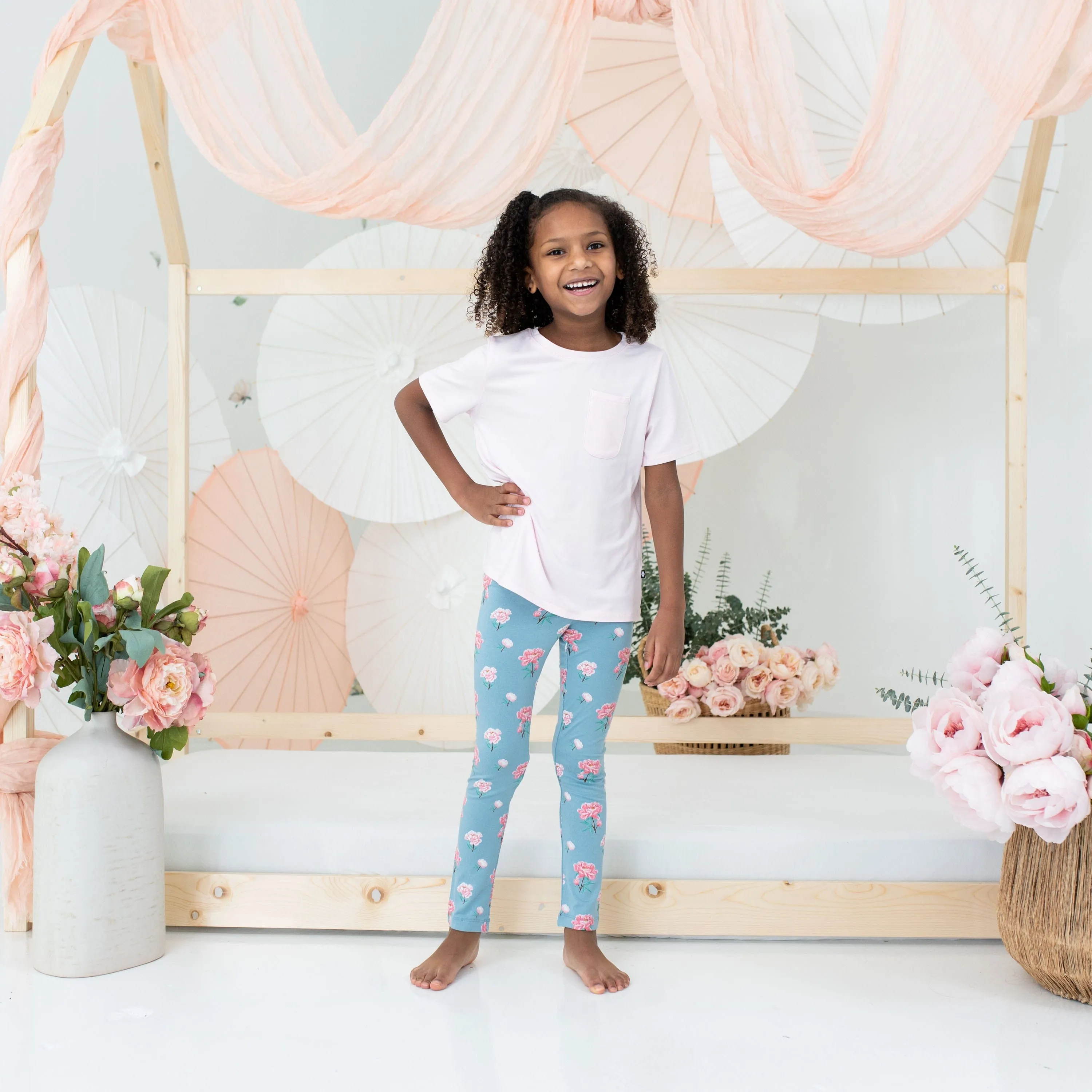 Toddler Leggings in Peony