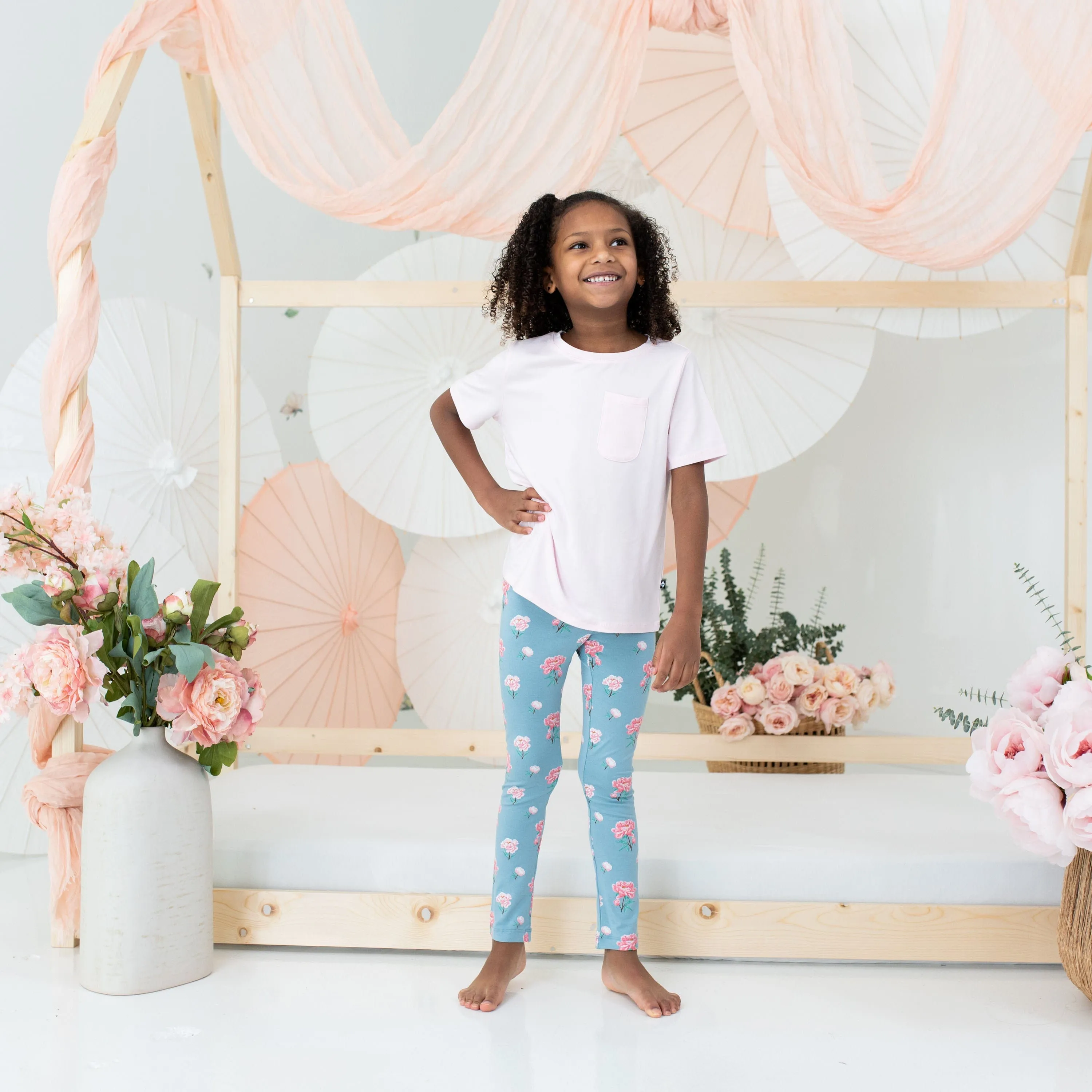 Toddler Leggings in Peony