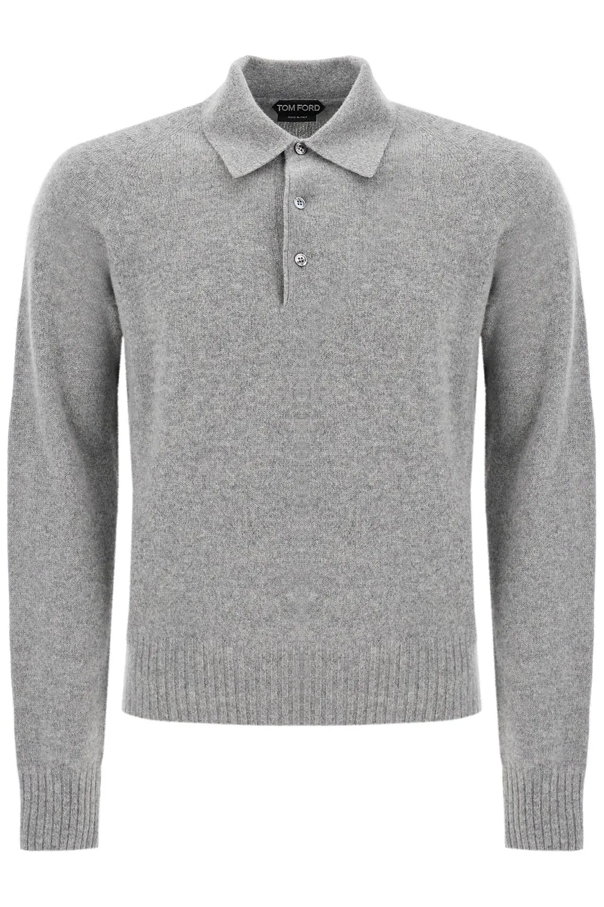 Tom Ford Cashmere Polo Style Pullover   Grey