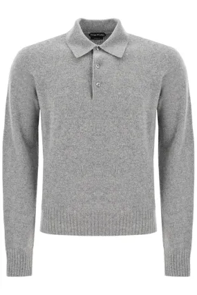 Tom Ford Cashmere Polo Style Pullover   Grey