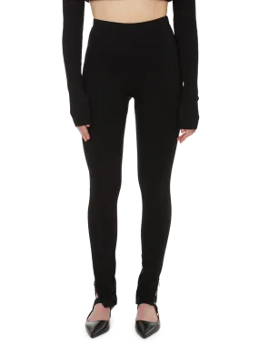 TOTEME  Viscose leggings  - Black