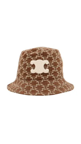 Triomphe Monogram Bucket Hat - Brown