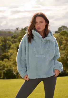 Ultra Soft Teddy Pullover | Blue | Jackets, Hoodies and Sweats | Lorna Jane New Zealand