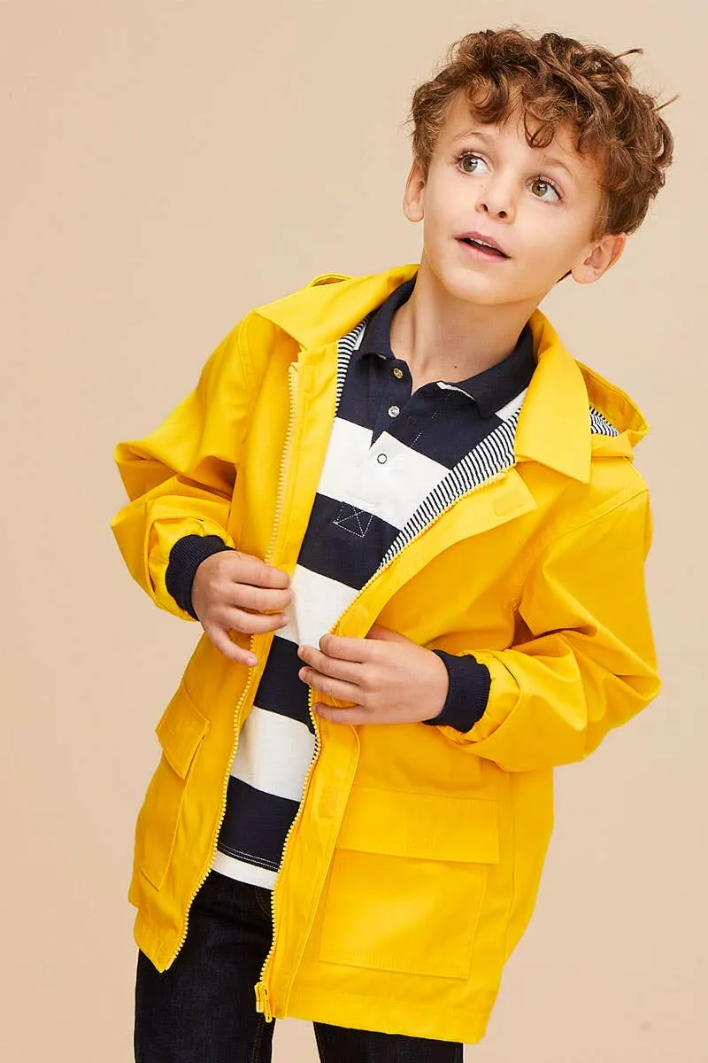 Unisex Children - Yellow Waxed Coat