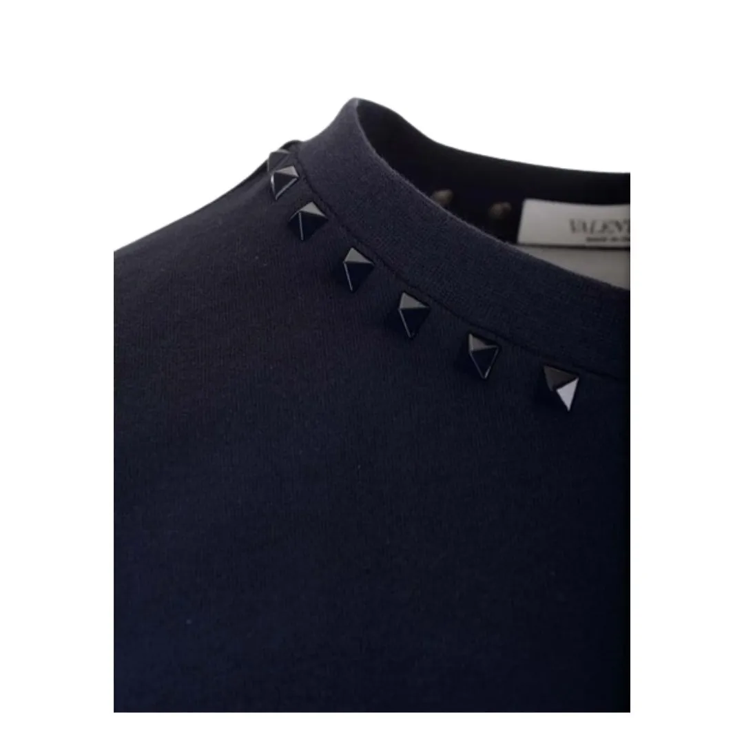 VALENTINO  |Crew Neck Plain Cotton Short Sleeves Luxury