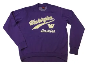 Washington Huskies Colosseum WOMEN'S Purple Long Sleeve Crew Sweatshirt (M)