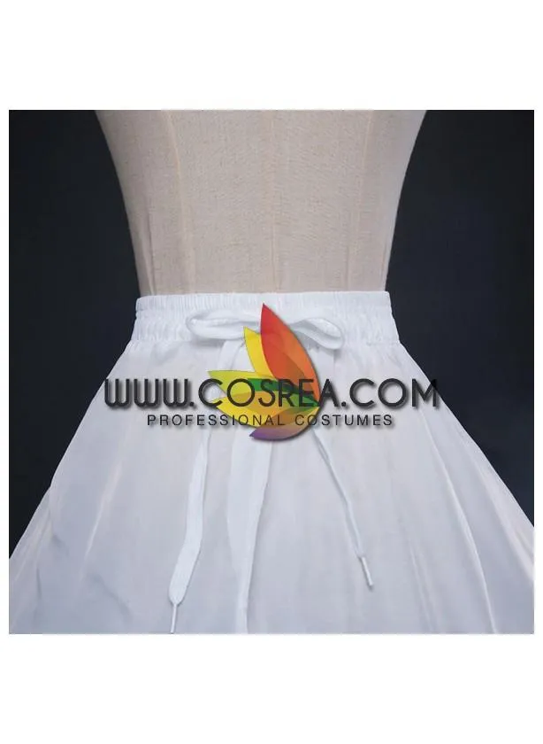 White 4 Tier Standard Wired Elastic Waist Petticoat