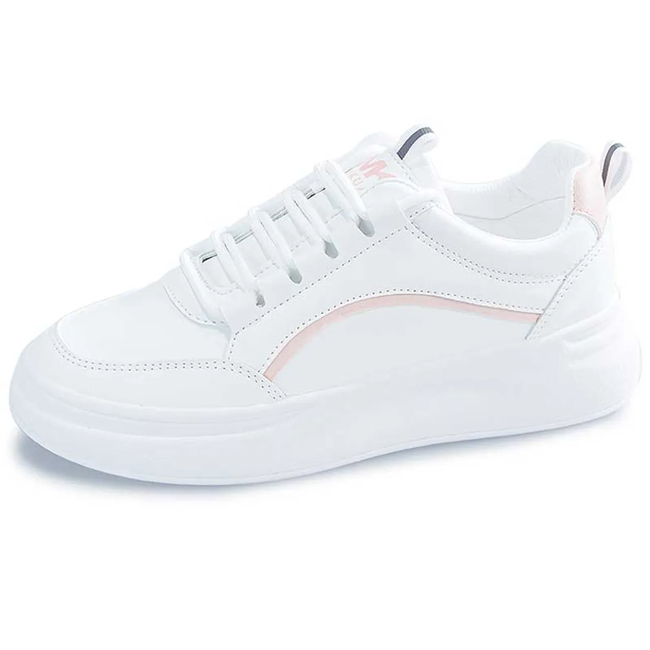 White pink stripe lace up shoe sneaker 2662