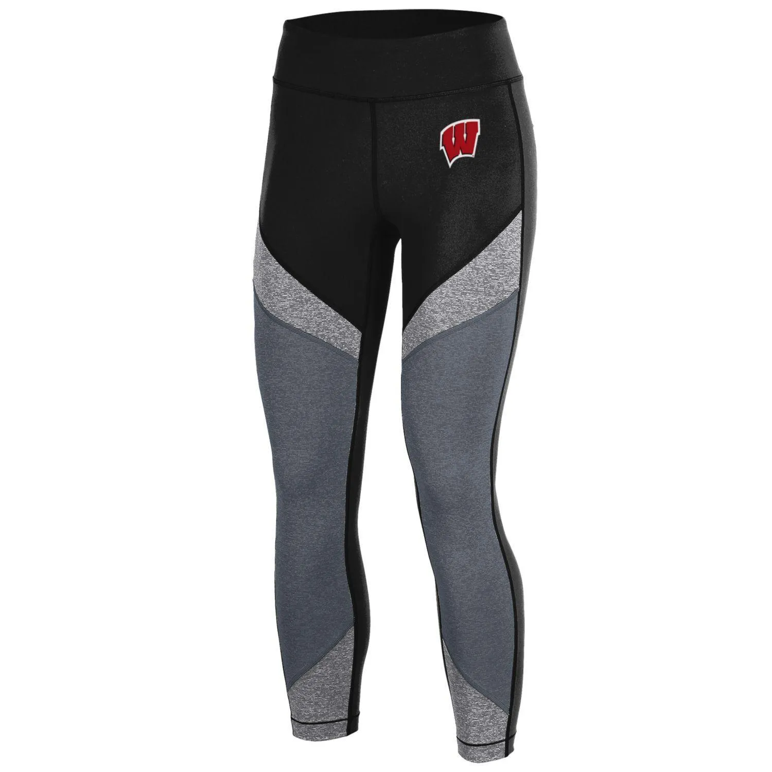 Wisconsin Badgers Under Armour Women Compression Black Crop Leggings