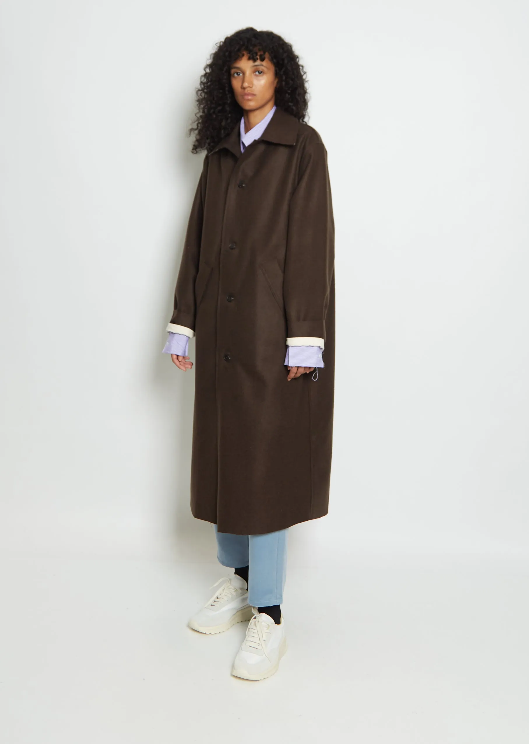 Wool Felt Long Coat