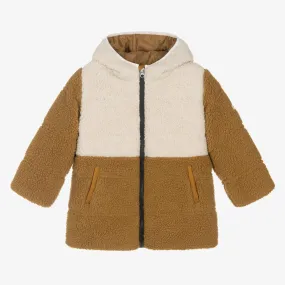 Yellow & Ivory Fleece Coat