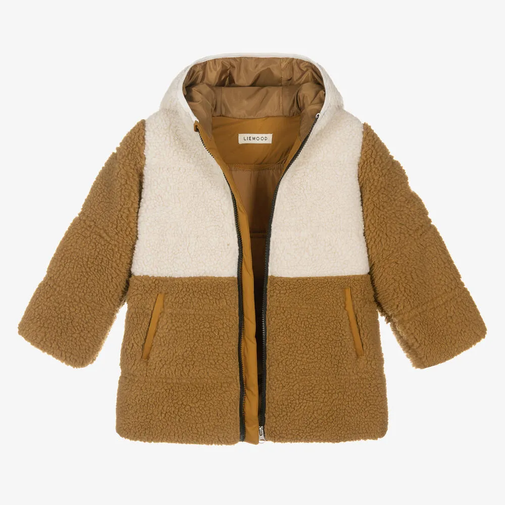 Yellow & Ivory Fleece Coat