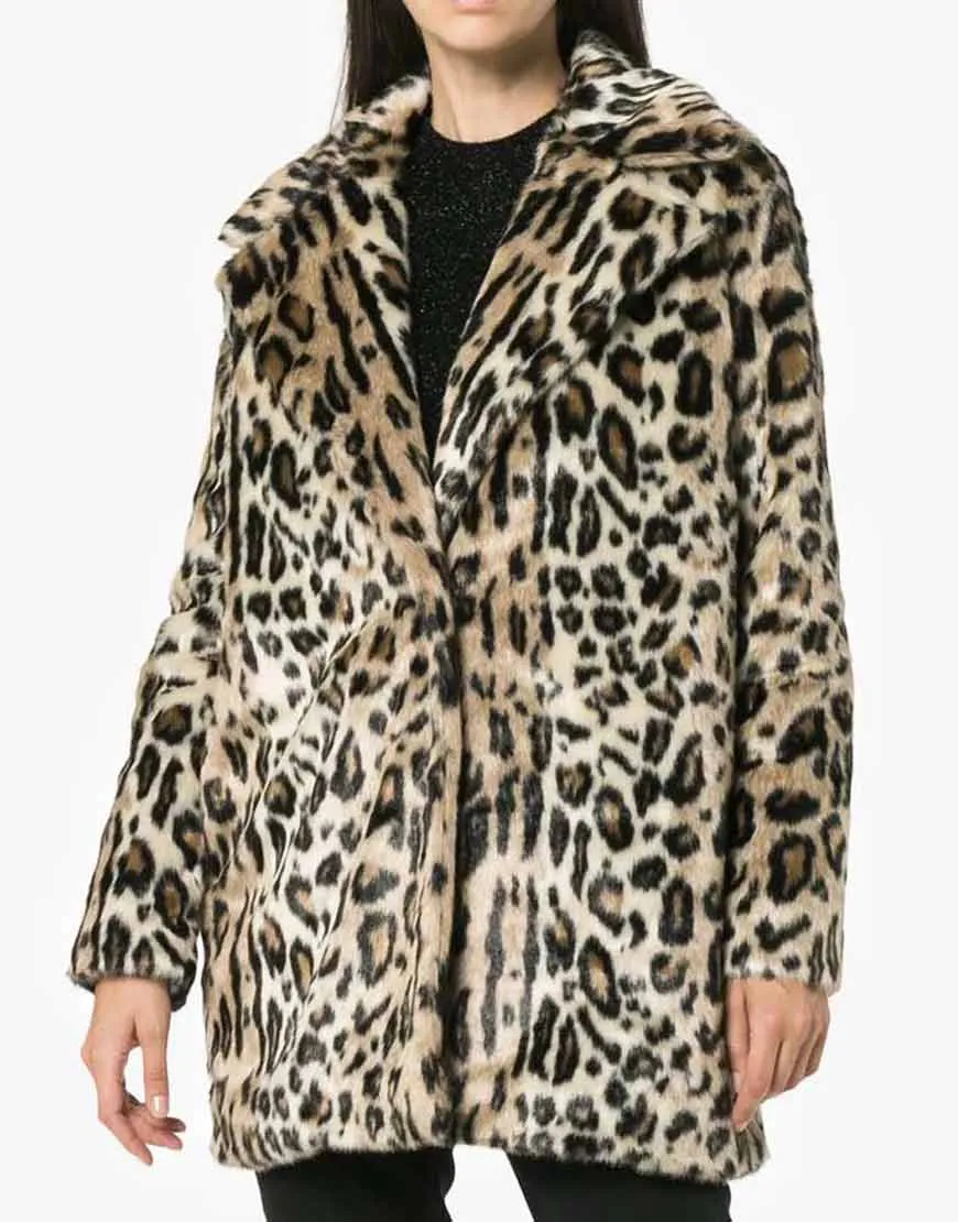 Younger S06 Molly Bernard Cheetah Print Coat | Ujackets.com - 40%OFF