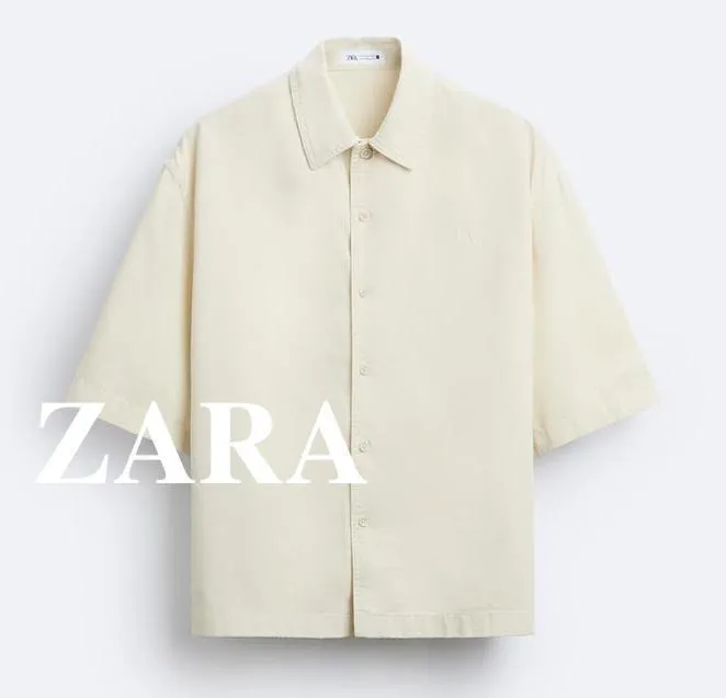 ZARA  |Plain Short Sleeves Shirts