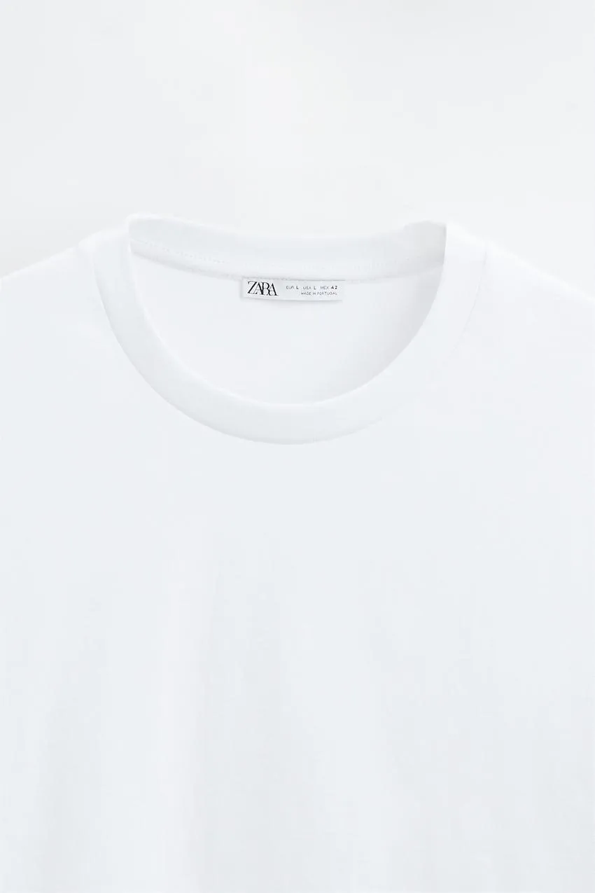 ZARA  |Plain Short Sleeves T-Shirts