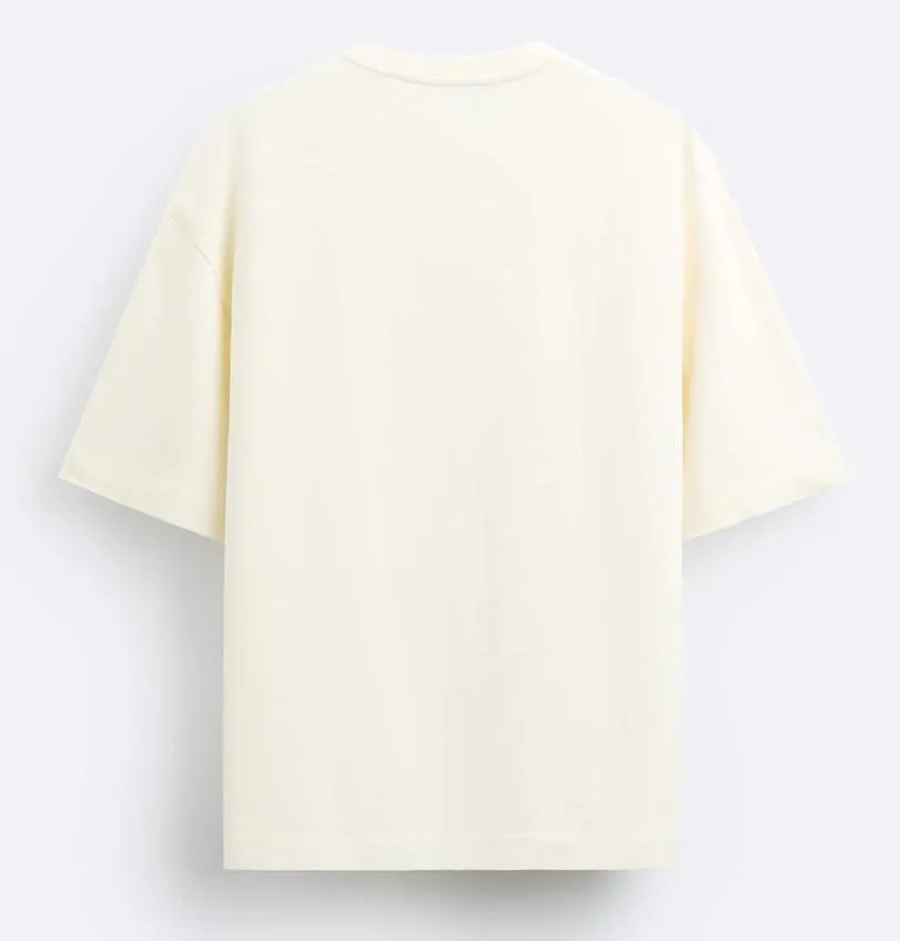 ZARA  |Street Style Short Sleeves Logo T-Shirts