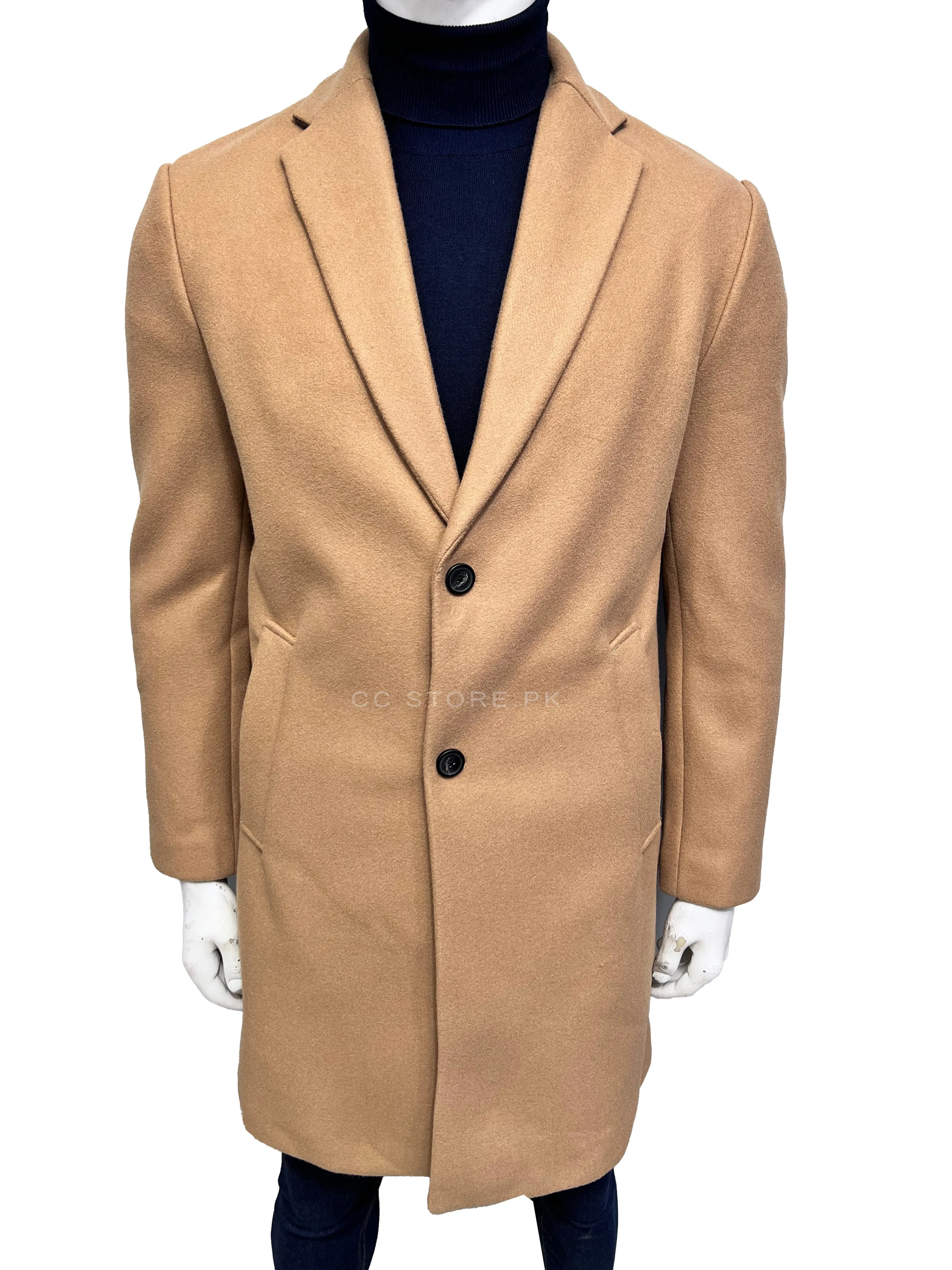 ZR Stretch Camel Long Coat