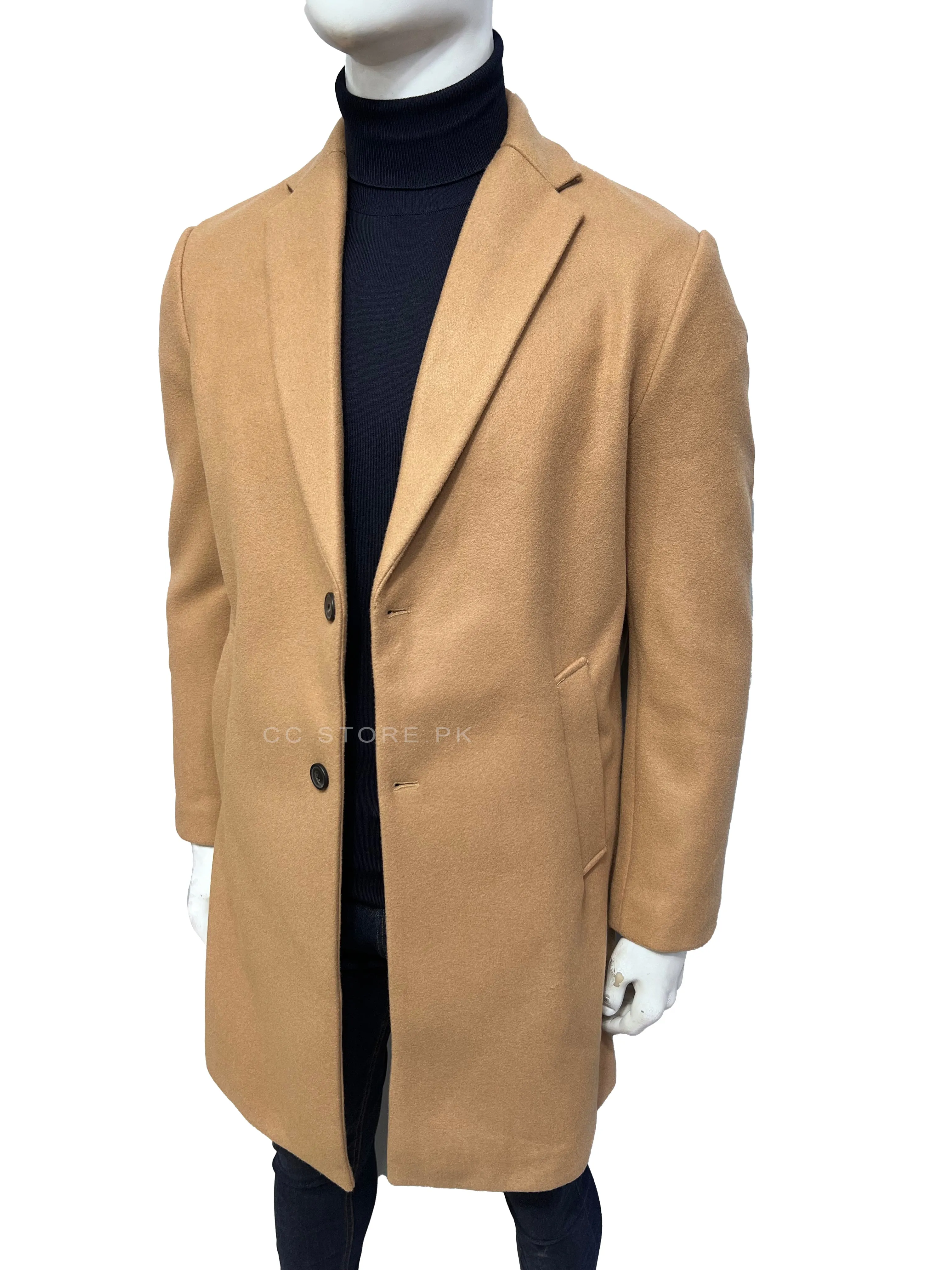 ZR Stretch Camel Long Coat