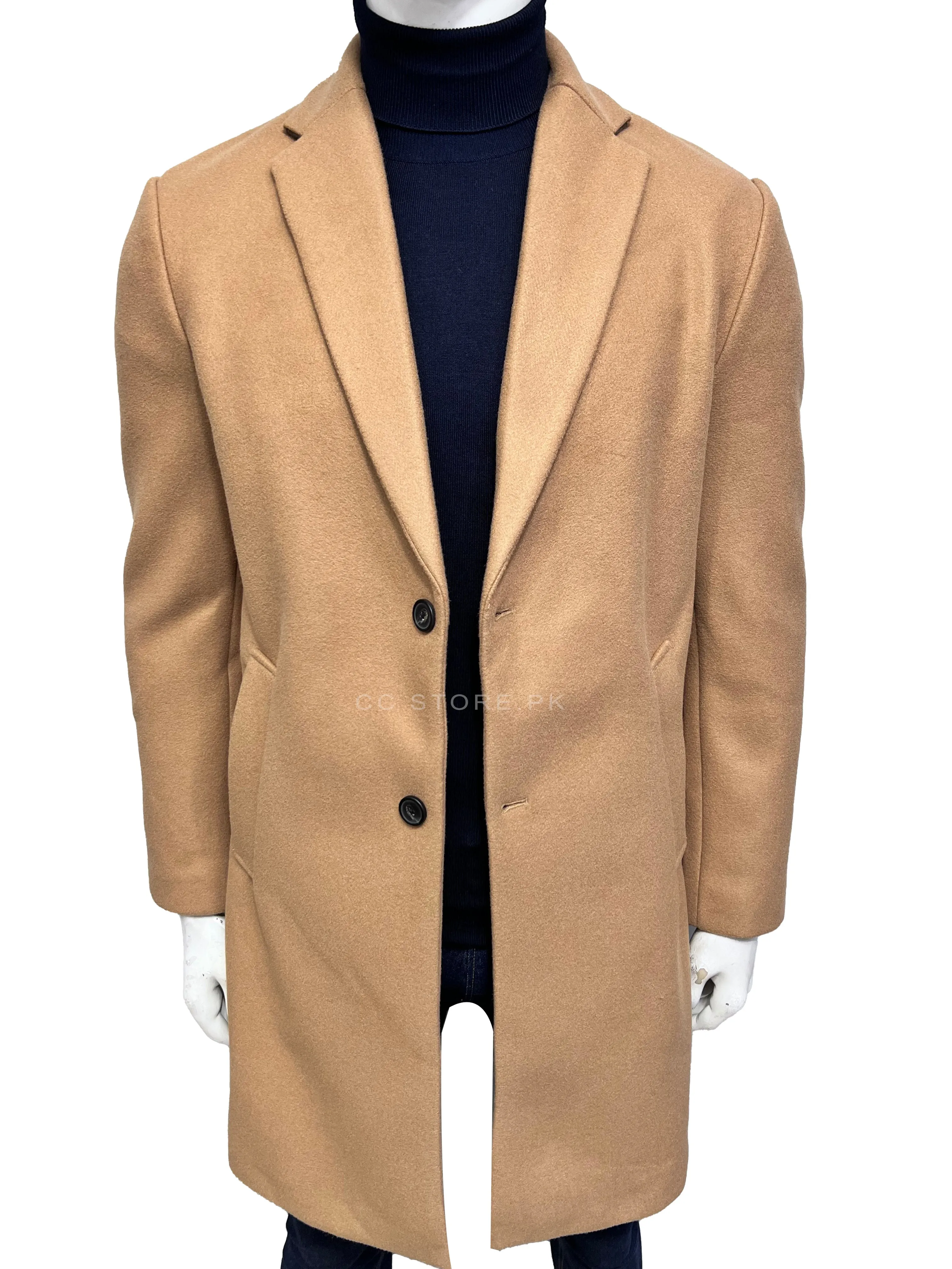 ZR Stretch Camel Long Coat