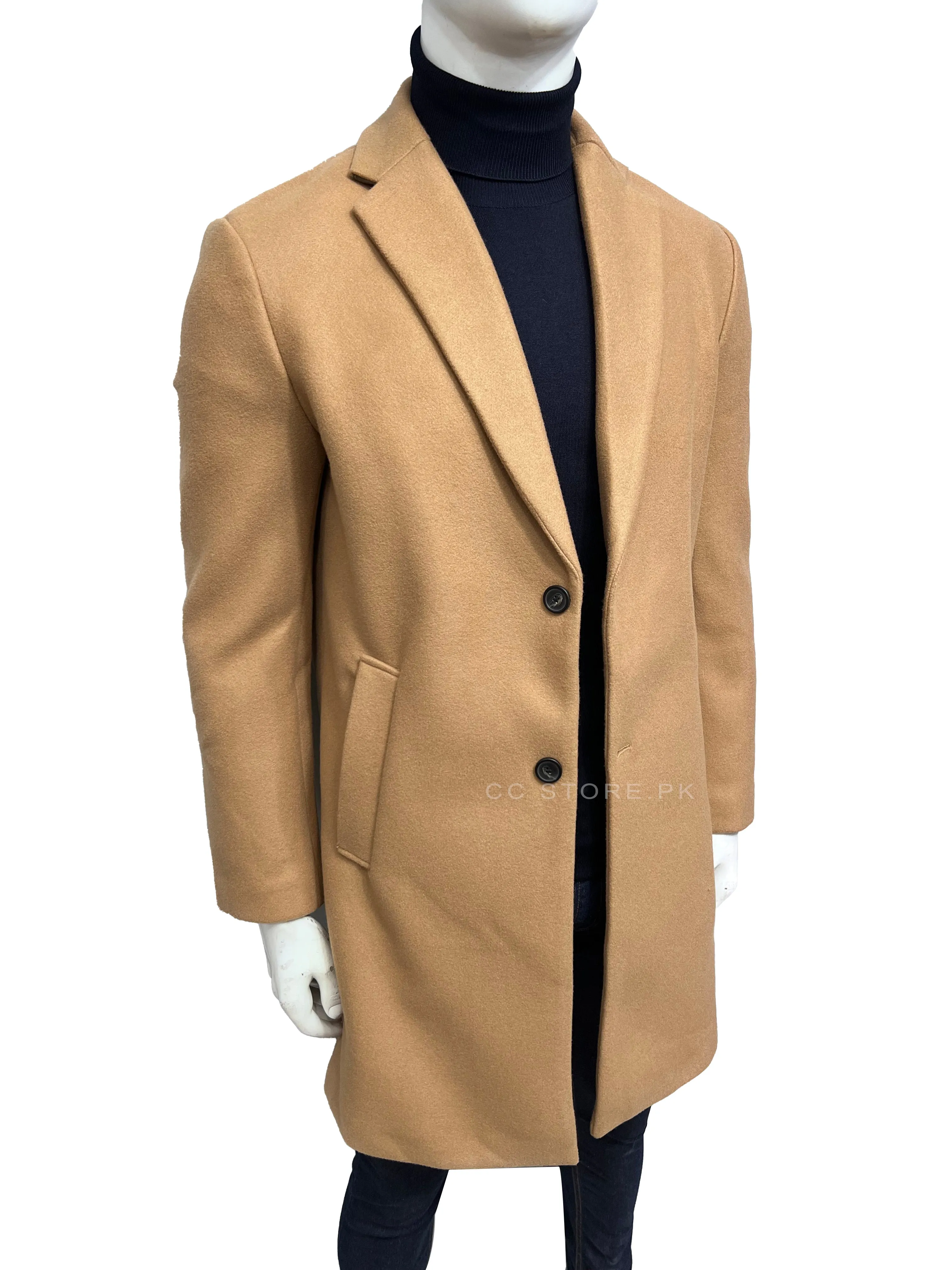 ZR Stretch Camel Long Coat