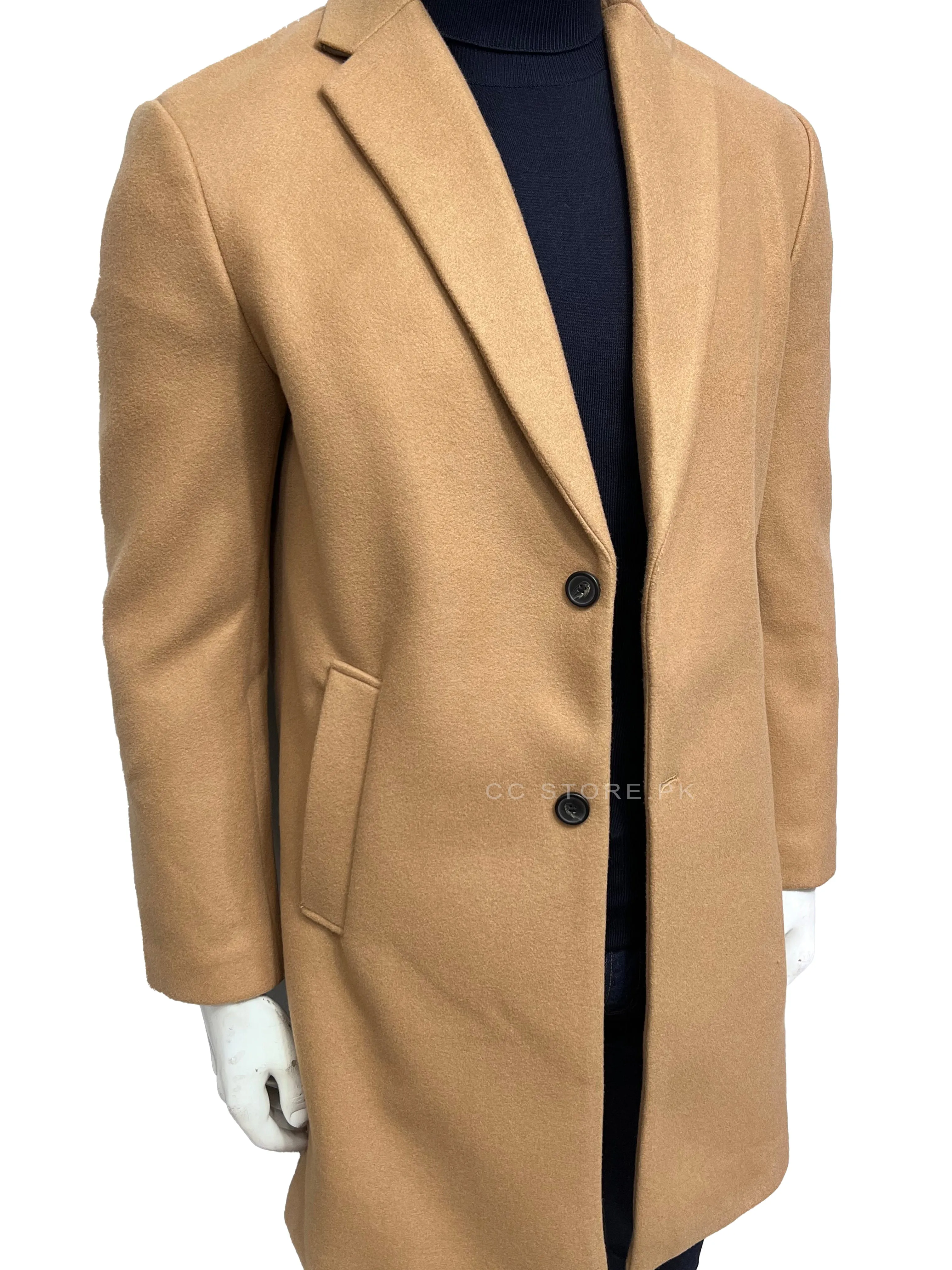 ZR Stretch Camel Long Coat