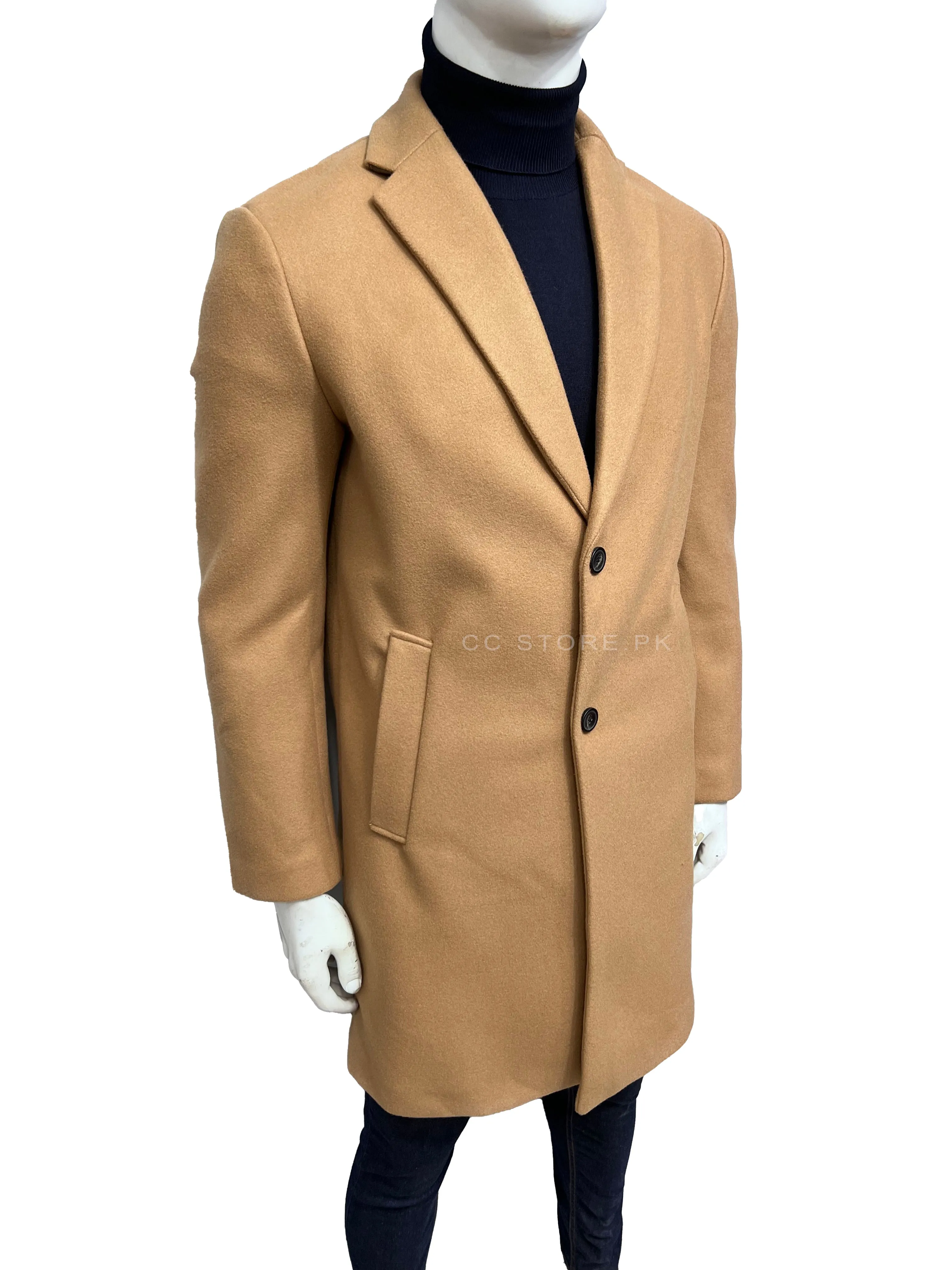 ZR Stretch Camel Long Coat