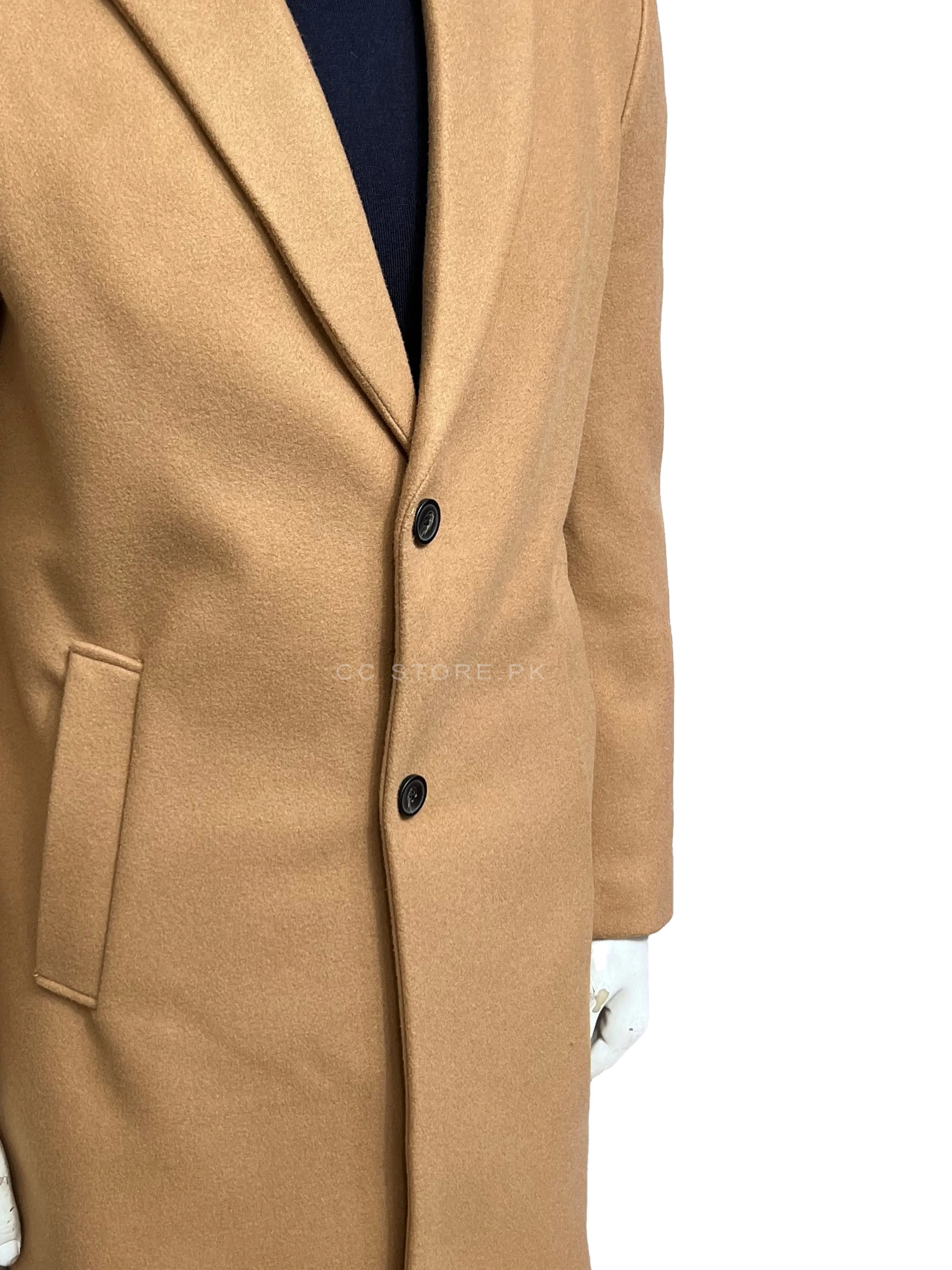 ZR Stretch Camel Long Coat